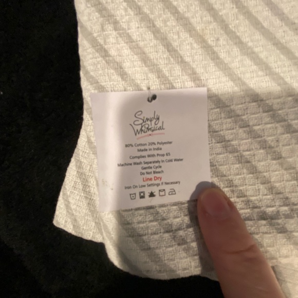 Simply Whimsical Kitchen Towel Set of 2 Gray/White - Picture 3 of 4